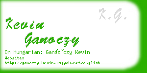kevin ganoczy business card